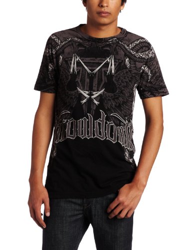 Throwdown By Affliction Mens Overkill Short Sleeve Tee