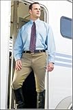 TuffRider Men's Cotton Knee Patch Breeches (Long), Sand, 34