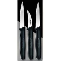 Victorinox Cutlery 3-Piece Paring Knife Set, Black Poly Handles