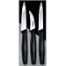 Victorinox Cutlery 3-Piece Paring Knife Set, Black Poly Handles