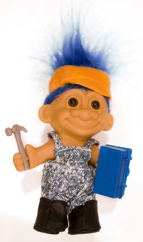 My Lucky HANDYMAN Troll Doll (Blue Hair)