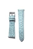 18mm Baby Blue Genuine Crocodile with Quick-Release Pins for Michele Style
