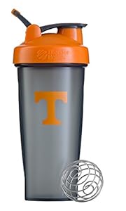 BlenderBottle Classic NCAA Collegiate Shaker Bottle, University of Tennessee - Grey/Orange, 28-Ounce