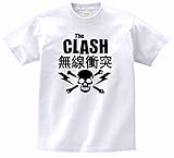 バンド　ロック Tシャツ　THE CLASH 無線衝突　白　MLサイズ ★★ (m)