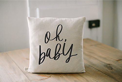 Pillow Cover, Oh Baby, 16 x 16, home decor, present, new baby gift, nursery pillow, newborn, sweet dreams, cushion cover, throw