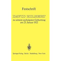 Festschrift: David Hilbert zu seinem sechzigsten Geburtstag am 23. Januar 1922