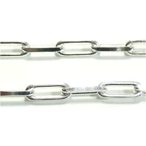 新宿銀の蔵 シルバー長あずきチェーン2面カット 幅3.8mm(40～60cm)