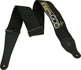 Levy's Leathers 3 polypropylene guitar strap with Giggin for God embroidered design,Black