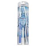 Aquafresh Direct Toothbrush Twin Pack, Medium Bristle #32, 2 Count, (Colors May Vary) (Pack of 9)