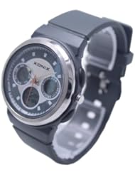 XONIX Multifunction Ladies Titanium Rubber Strap Analog Digital Luxury Sport Watch DI-006