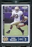 2007 SAGE HIT Darius Walker #47 Notre Dame Rookie Football Card - Shipped In Protective Display Case!