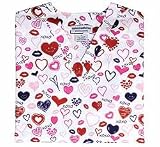Happy Kisses V-Neck Scrub Top (XS-3X) SIZES RUN LARGE!
