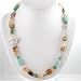  : STERLING SILVER BUTTERFLY CITRINE AQUAMARINE 22 NECKLACE 8819