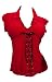eVogues Plus Size Sexy RED Black Lace Corset Top