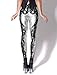 HaboZoo Women Rock X-ray Skeleton Bone Skull Leggings Tights White
