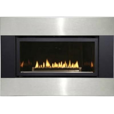 Decorative Metal Surround DF25M4BLSS - Matte Black and Stainless Steel