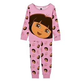 Toddler Girls' 2-piece Dora Big Face PJ Set - Pink : Target