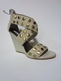 Lovely People womens abelia crème studded straps wedge sandals