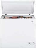 GE FCM7SUWW 7.0 cu. ft. Chest Freezer with Manual Defrost, 2 Lift-Out, Sliding Bulk Storage Baskets and Power 