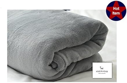 Pogeun House Warm Microfiber Blanket for Bed/ Sofa (S, Solid(Grey))