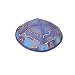 Silk Painted Kippah - Jerusalem blue CAT# YAS-7