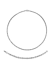 18K White Gold Diamond By The Inch Blank Necklace 18 Inch