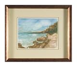 CAS Wall Décor Watercolor Landscape IV 26-1/2-by-22-1/2-Inch Framed Print