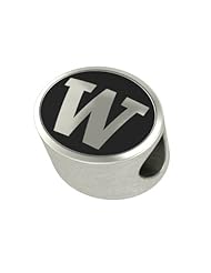 University of Washington Huskies College Bead Fits Most European Style Bracelets Including Chamilia, Biagi, Zable, Troll and More. High Quality Bead Made In The U.S.A. In Stock for Immediate Shipping
