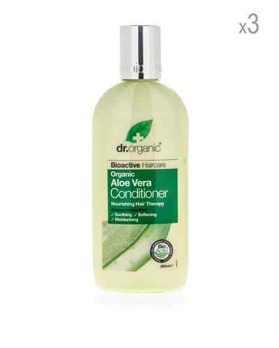 Dr Organic Set 3 Pezzi Balsamo Capelli Aloe Vera 265 ml cad.