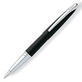 Cross ATX, Basalt Black, Selectip Rolling Ball Pen, with Chrome Plated Appointments (885-3)