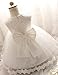 NNJXD Girls' Tulle Flower Princess Wedding Dress for Toddler and Baby Girl White 3-4 Years