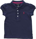 Ralph Lauren Toddler Girls Ruffled Placket Polo (2/2T, Spring Navy)