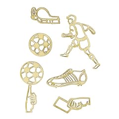 RAYHER - Holzstreuteile-Fu�ballspiel, 2,2-6 cm, SB-Btl. 6 St�ck, 6 Sorten