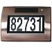 Solar House Number in Stainless Steel Plated Antique Copper