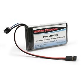 1350mAh 2-Cell 2S 7.4V Pro Lite RX Receiver LiPo THP13502SPLRX from Power Cells