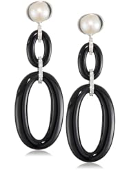 Ivanka Trump "Downtown Signature" Oval Drop Earrings with Pearl