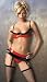 Patent PVC 3 Piece Pleated Trim Set Bra has Adjustable Shoulder Straps and Back Closure G-string has Elastic Back Garter Belt has Adjustable Back Closure and Garters Red with Black Pleated trim (as shown) One Size