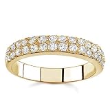 18k Yellow Gold Two-Row Diamond Band (G/VS2, 1/2 ct. tw.)