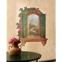 Tuscan Window w/ Shutters & Floral Swag Wall Mural
