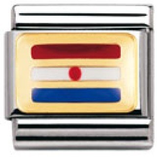Nomination Composable Classic FLAGGE EUROPA Edelstahl, Email und 18K-Gold (KROATIEN) 03023 Preisvergleich