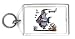 Keychain with the image of: snorkel, fish, tank