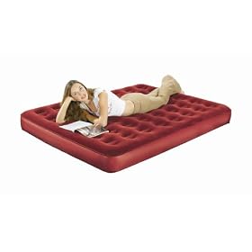 Studioline 40083 Queen - Matelas gonflable 1 personne - Bordeaux - 198 x 154 x 22 cm