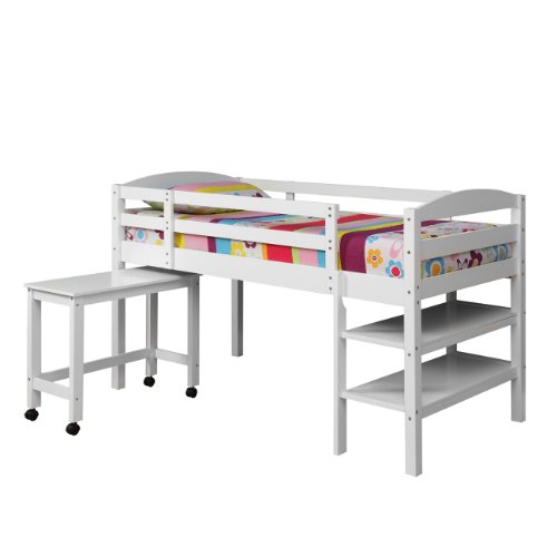 WE Furniture Twin Wood Desk White