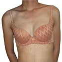 Enchanting Full Cup Molded Mesh Underwire Brown Bra -