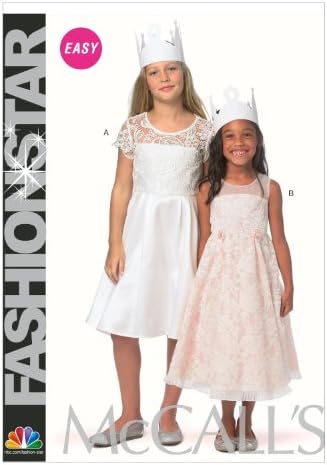 McCall Pattern Company M6829 Children's/Girls' Dresses Sewing Template, Size CCE