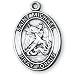 Sterling Silver St Michael Medal and 24-inch Chain