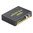 Tendak HDMI to HDMI and Optical TOSLINK SPDIF + Analog RCA L / R Stereo Audio Extractor Converter HDMI Audio Splitter Adapter(HDMI Input, HDMI + Digital / Analog Audio Output)