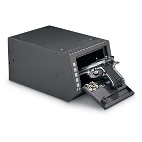 HOMAK HS10036683 Electronic Access Pistol Box, 10-Inch by 3.5-Inch by 7.5-Inch