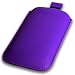 Brand New Purple Leather Pouch Case Cover With Pull Up Cord: