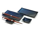 Rustic Blue Sushi Set for Two - MySushiSet